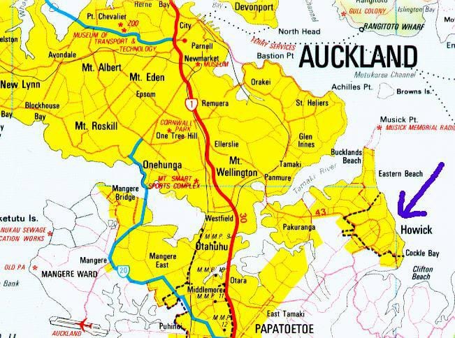 karte Howick Auckland