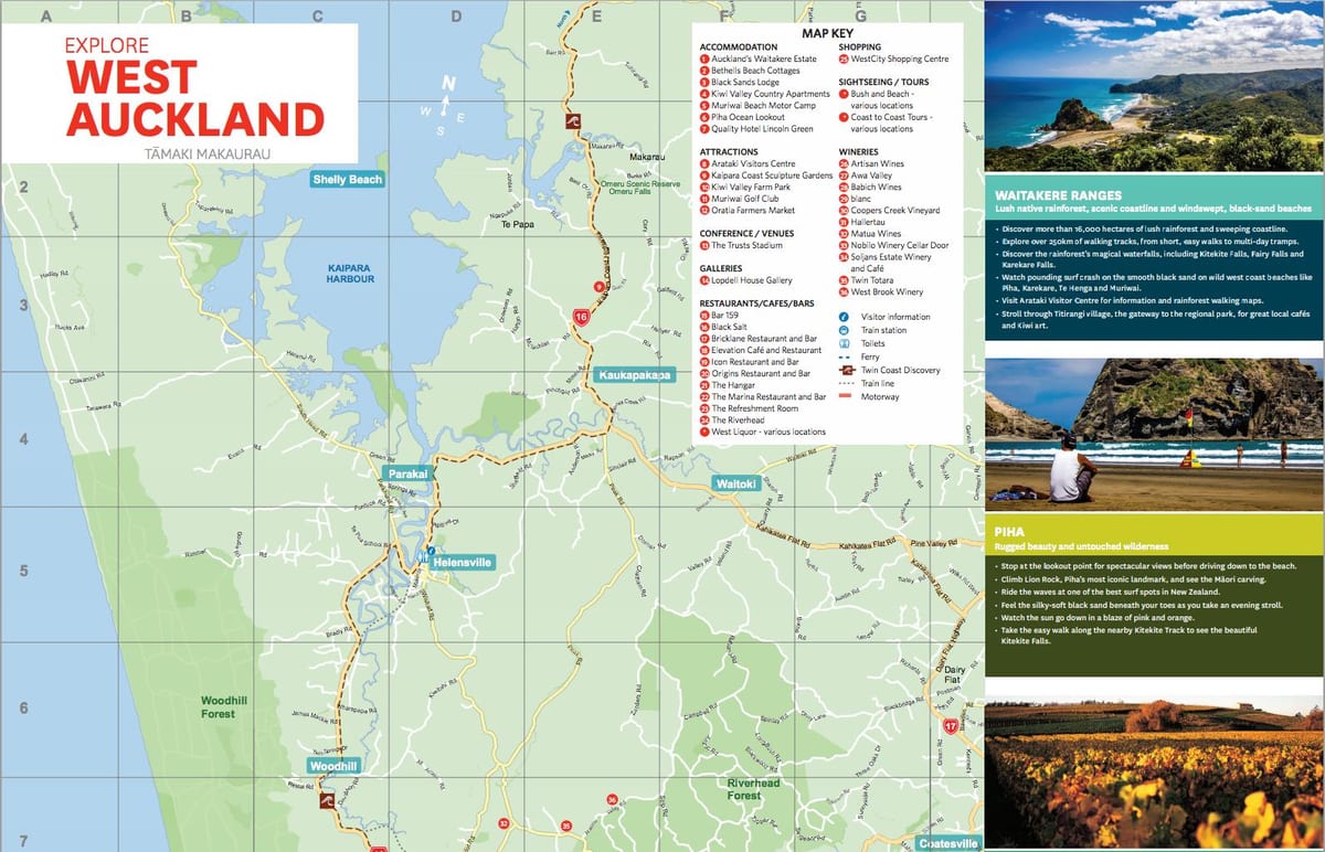 karte west Auckland